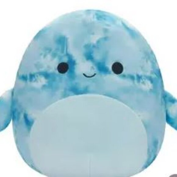 Squishmallows FTM Danika the Blue Crinkle Tie-Dye Dolphin 11" Plush - Picture 1 of 6